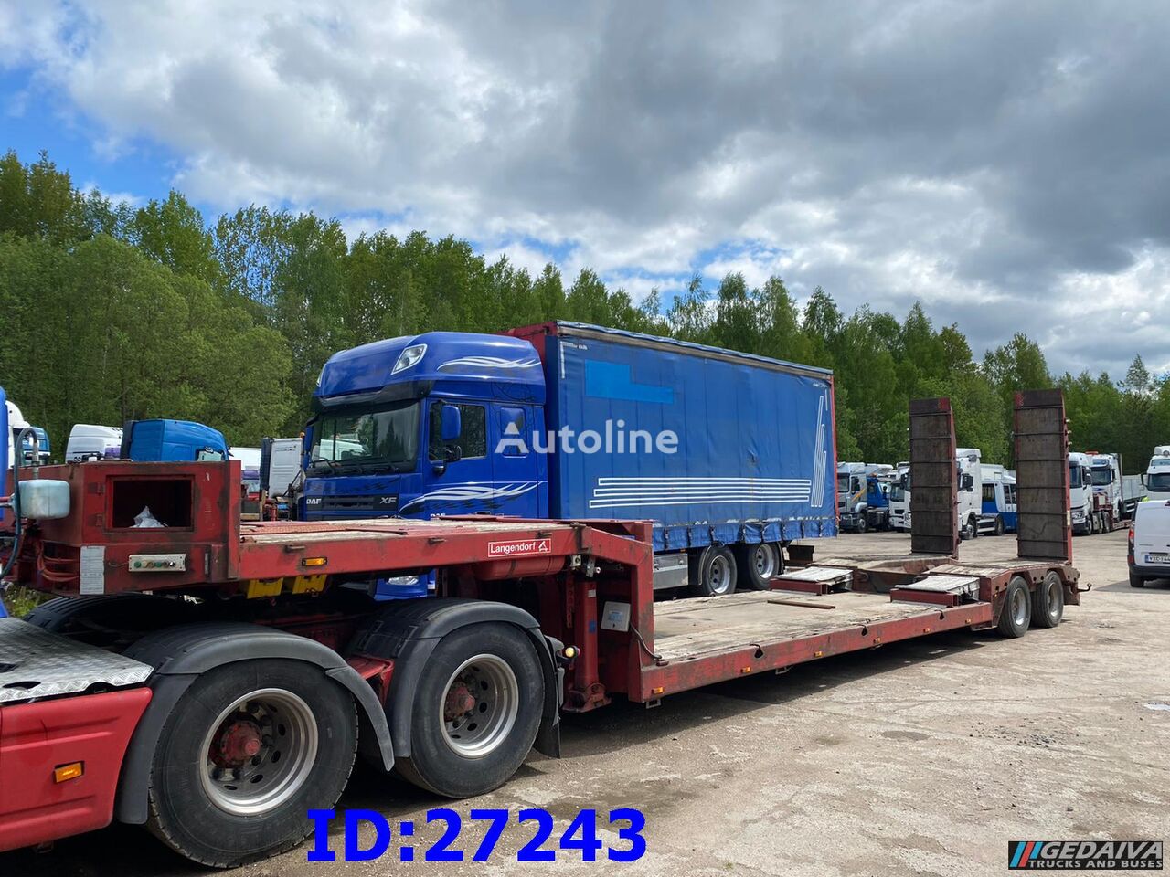 Langendorf Satbue 20/28 Low bed semitrailer lav