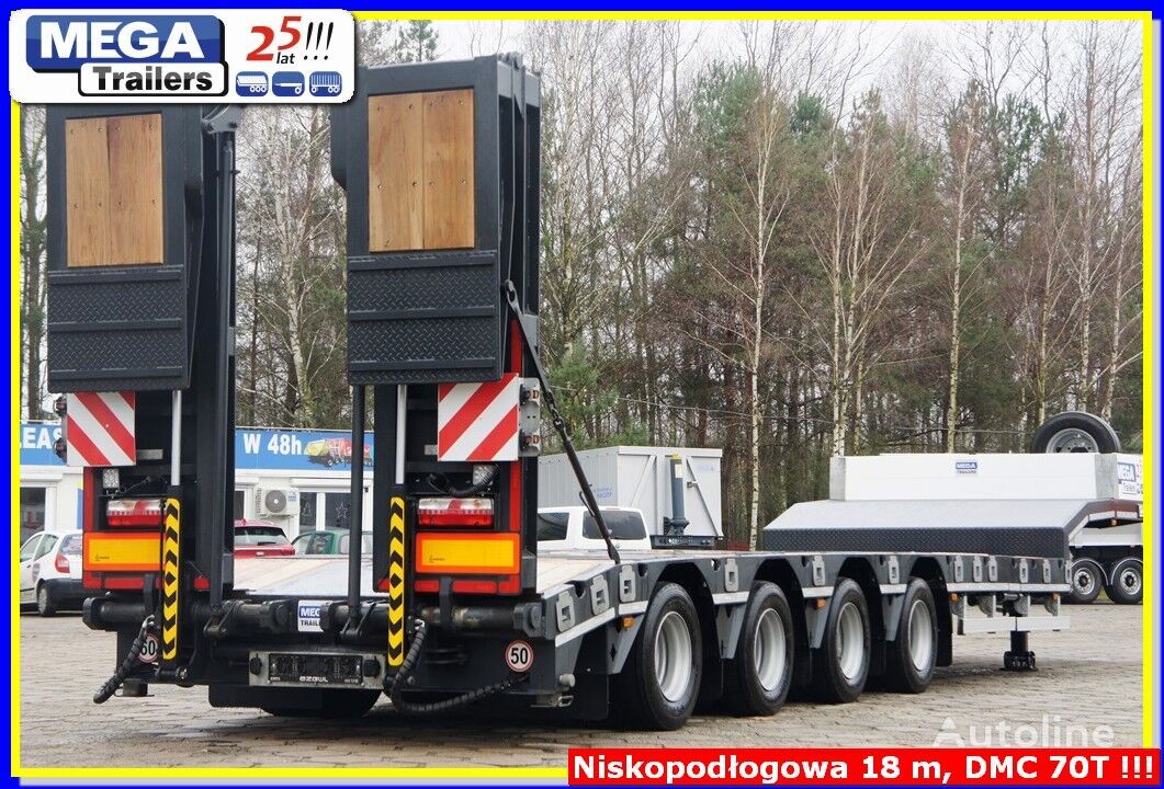 nova Mega Trailers 4 axle lowdeck extend. 9.10 + 5.0 m, 70 T / Ready to go poluprikolica sa niskom platformom