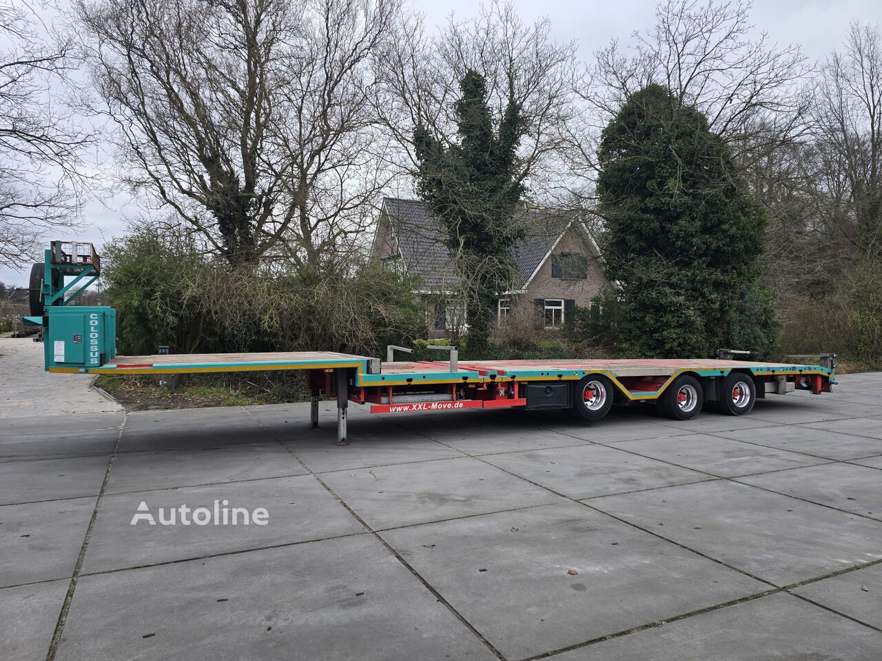 Meusburger MTS-3 MEGA  4,3M TELE RADMULDEN 9000KG ALCOA low bed semi-trailer