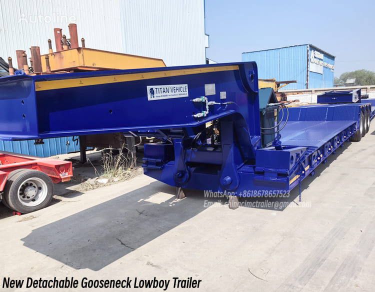 новый полуприцеп низкорамная платформа New Detachable Gooseneck Lowboy Trailer for Sale in Panama