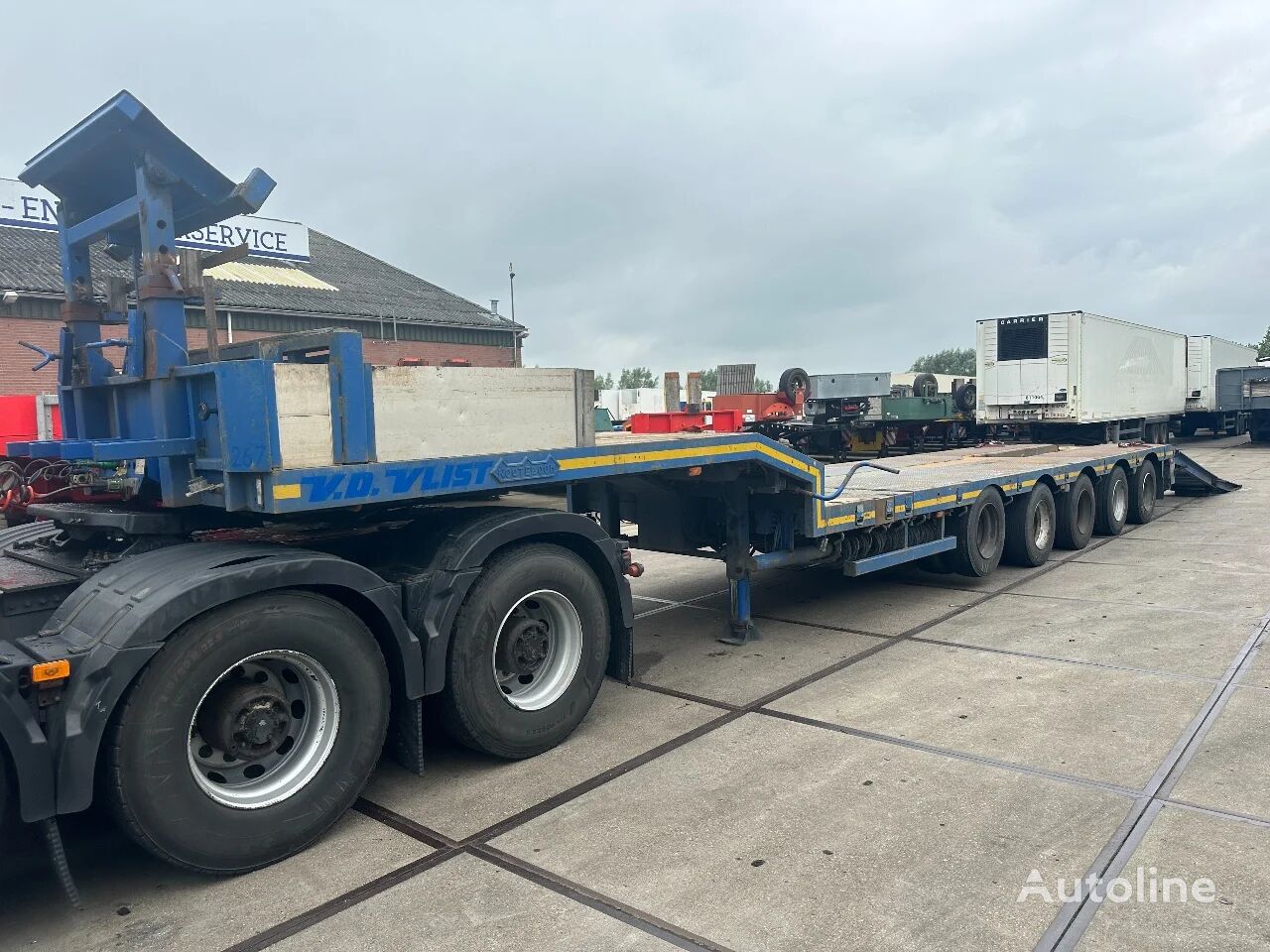 Nooteboom 5 AXEL, 3,3 M EXTENDABLE, RAMPEN, GIEKSLEUF, 2 AXEL STEERING EN  low bed semi-trailer