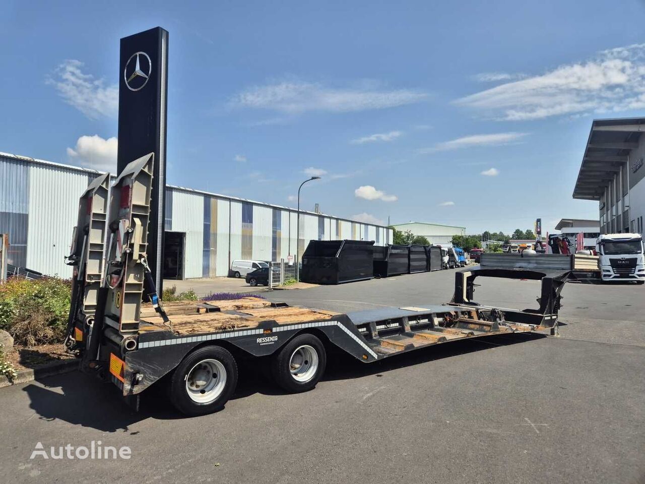 Semi-remorque porte-engins Ressenig SATL2-400 teleskop.-Maschinentieflader - Autoline