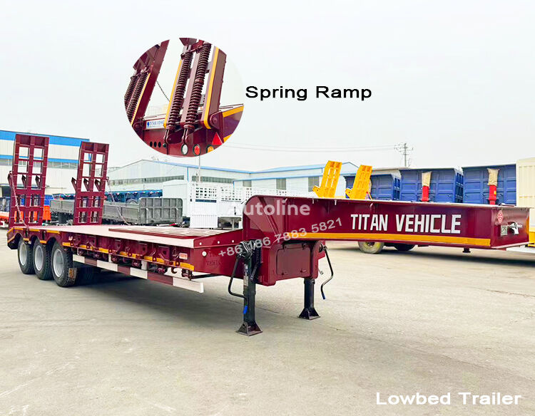 jauns TITAN Lowloader Low Bed Trailer for Sale in Angola zema profila platforma puspiekabe