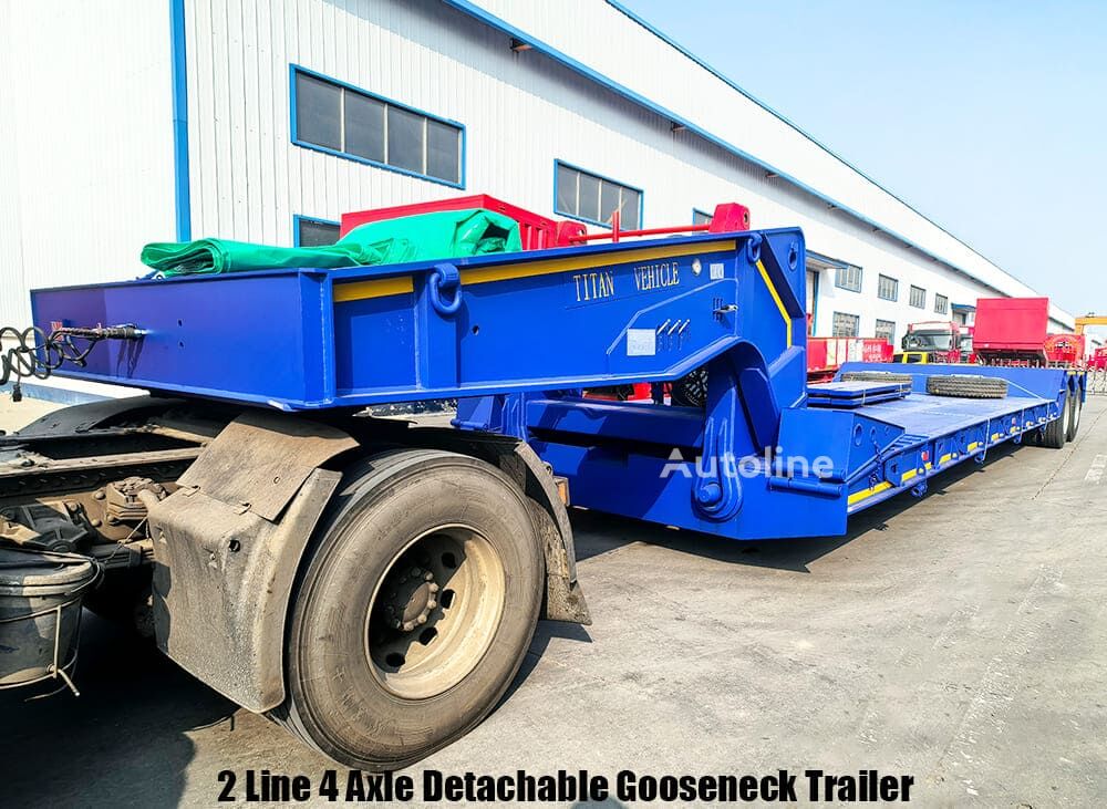 New Titan 2 Line 4 Axle Detachable Gooseneck Trailer for Sale in Mexico low bed semi-trailer - Autoline