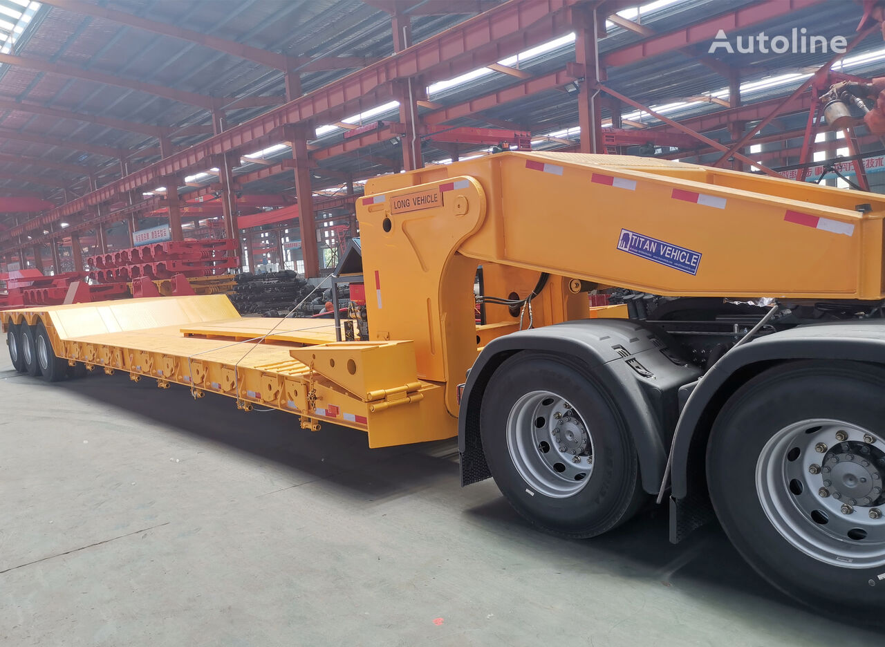 semi-reboque baixa Titan Heavy Duty 120 Ton Removable Gooseneck Trailer for Sale-Y novo