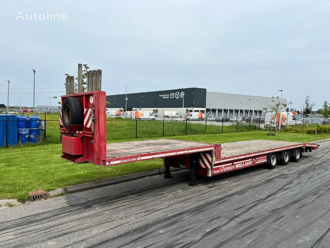 Turbos Hoet Turbo's 3 assige semi dieplader SC33AA - Drum Brakes low bed semi-trailer