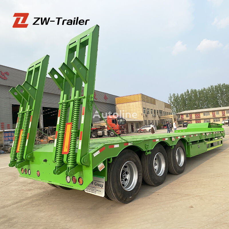 новый полуприцеп низкорамная платформа ZW Group 3 Axle 8Ton LowBed Semi Trailer for UAE