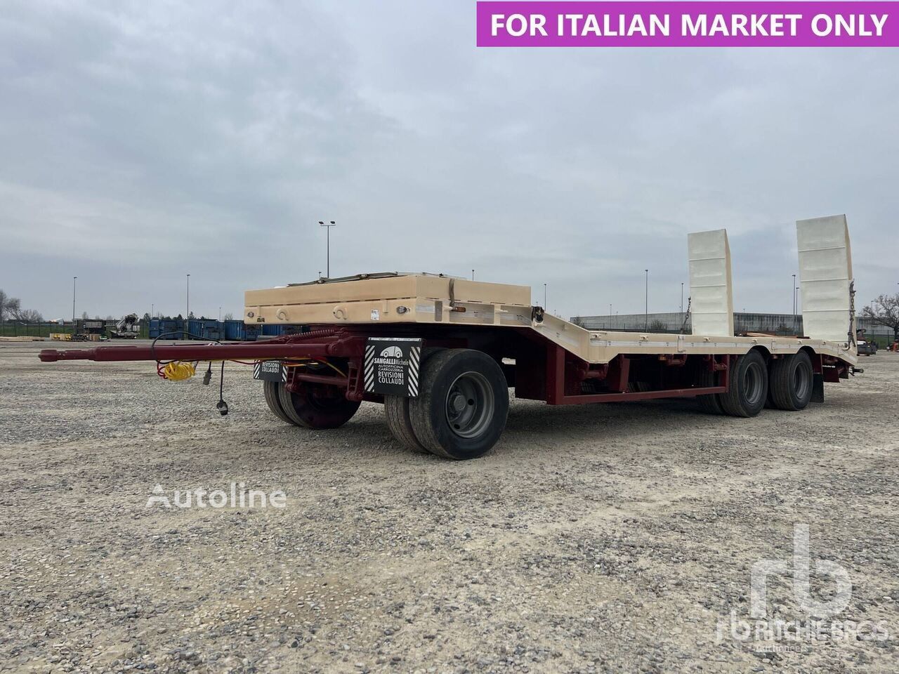 De Angelis Tri/A Turntable Flatbed Trailer low loader trailer