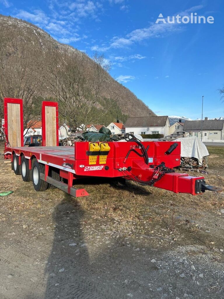 Scanslep 3 akslet maskinhenger low loader trailer