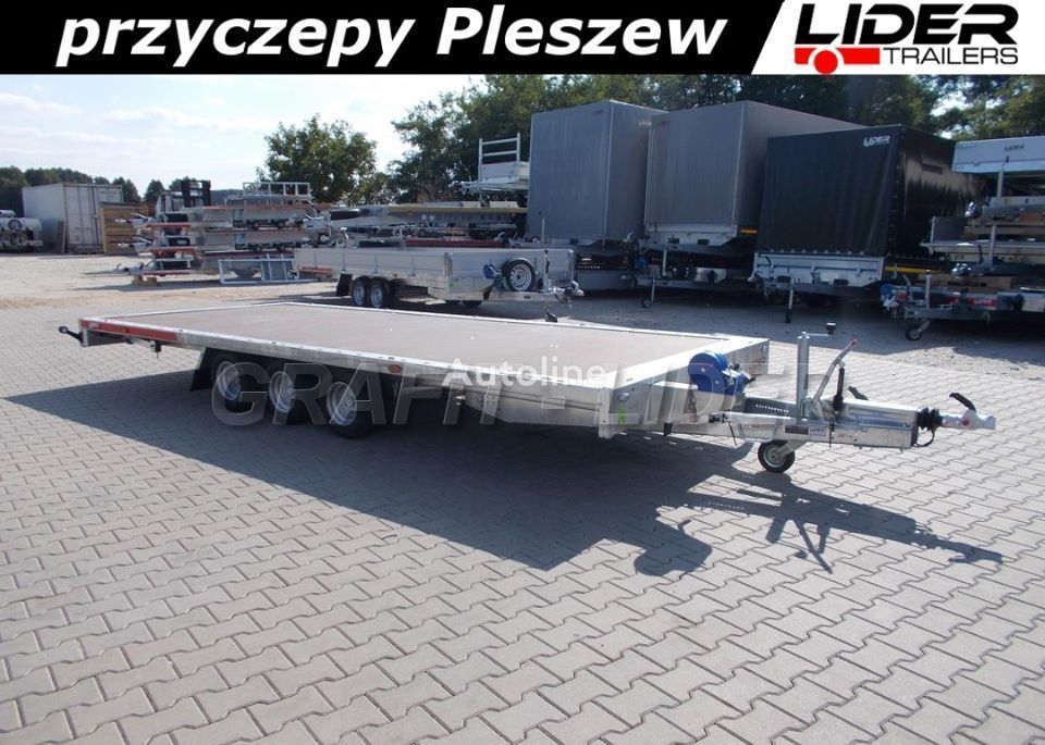 Új Temared TM-174 przyczepa 511x215x30cm, Carplatform 5121/3S, 3 osiowa, la alacsony alvázkeretű pótkocsi - Autoline