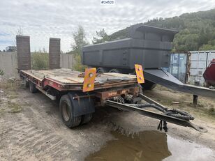 U U LTU 3 Akslet maskinhenger m/ hydrauliske kj&oslash;rebroer low loader trailer