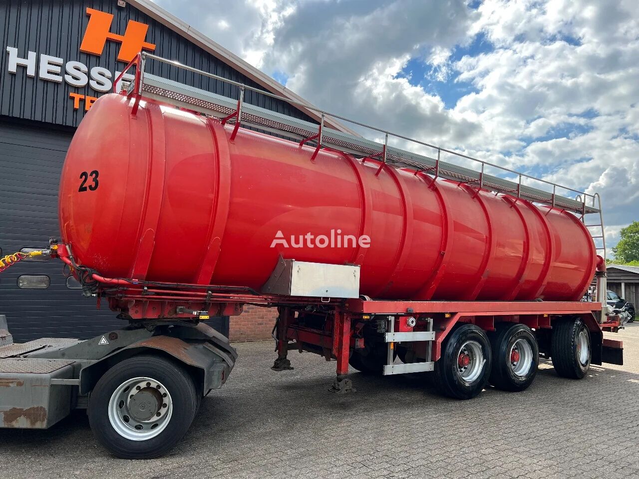 ظرف کود Van Hool 36m3 RVS Mestoplegger/Gülle/Manure Stuuras/Lenkachse APK 02/2025