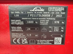 Gerbeur Linde L16i-1173 à vendre - Image 5 | Machineryline CI Gerbeur Linde L16i-1173 | Image 5 - Machineryline