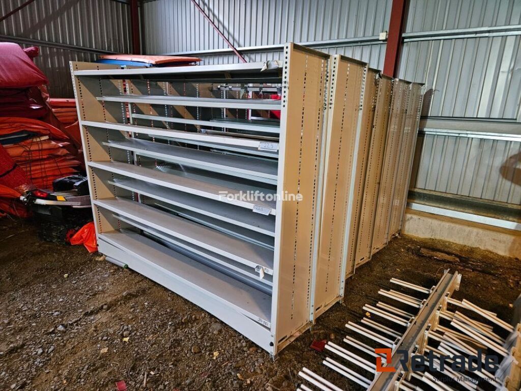 6st skjutbara lagerhyllor shelf rack