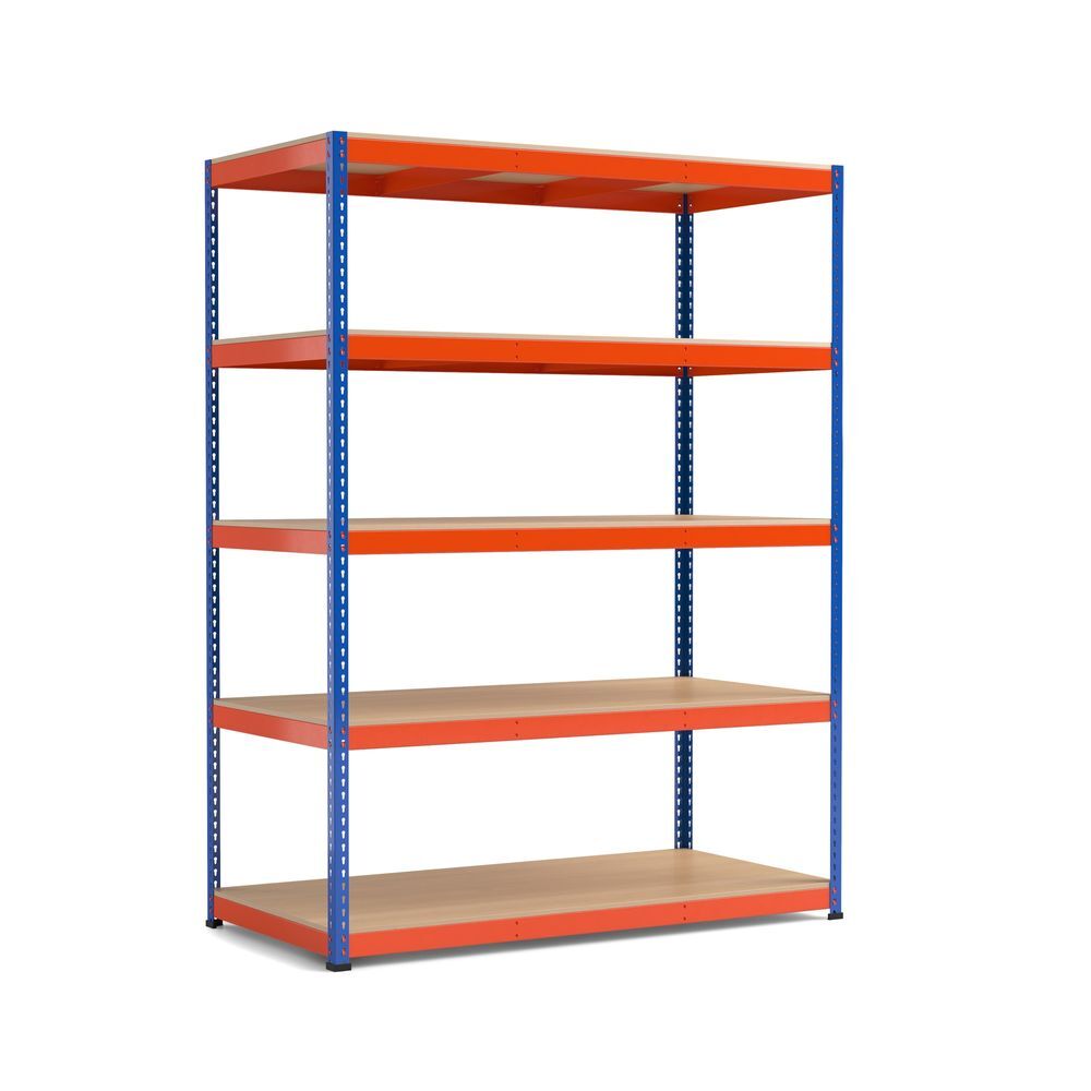 Regama Regały sklepowe magazynowe garażowe metalowe półkowe mocne trwał shelf rack