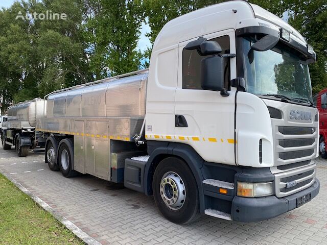 camion cisternă pentru transport lapte Scania  G 400 + remorcă autocisternă