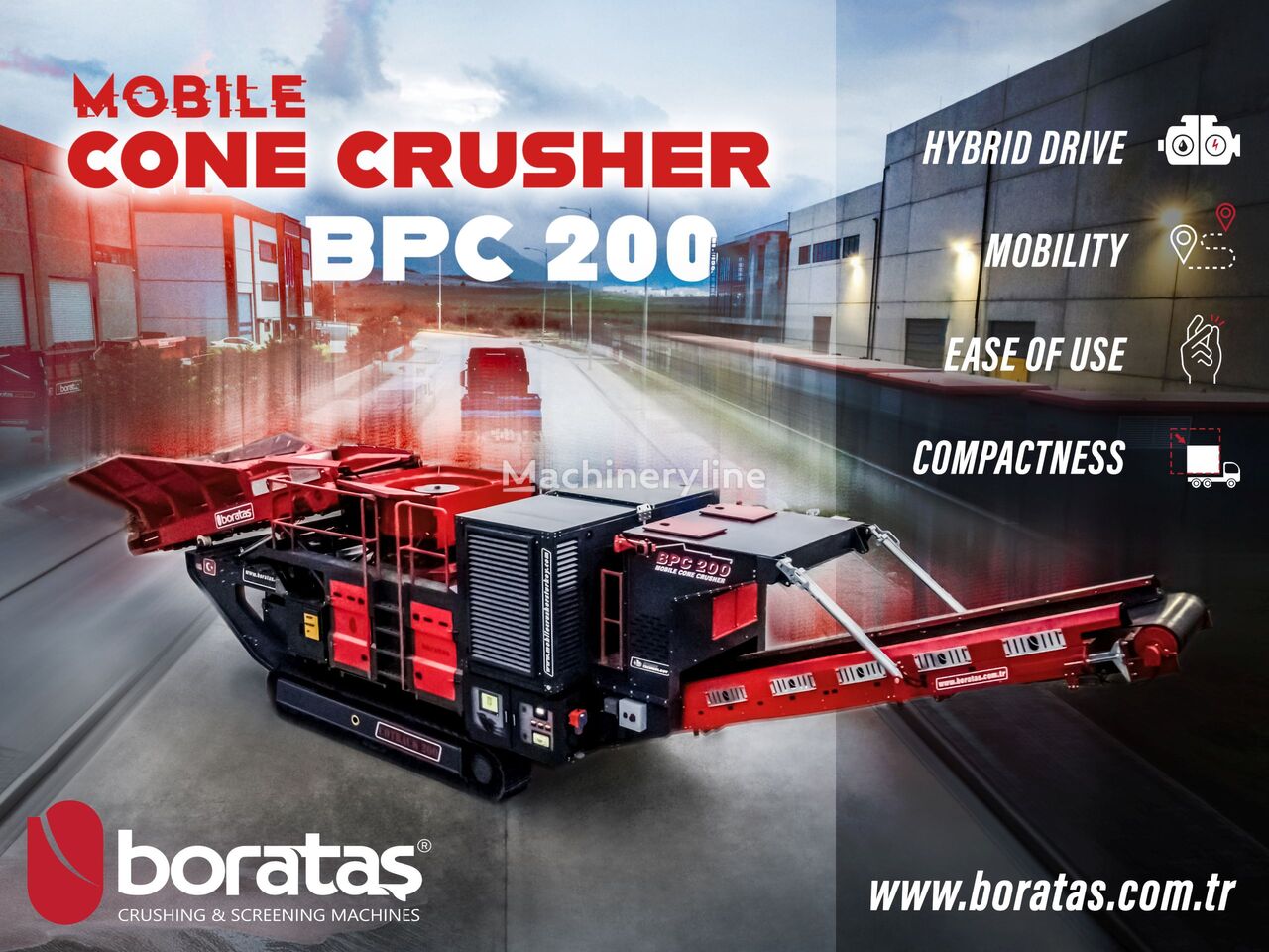 Boratas Mobile Cone Crusher BPC 200 Cotrack trituradora de cono nueva