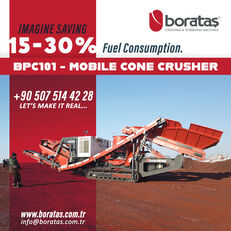 new Boratas Mobile Cone Crusher + Post Screen BPC 101 Cotrack