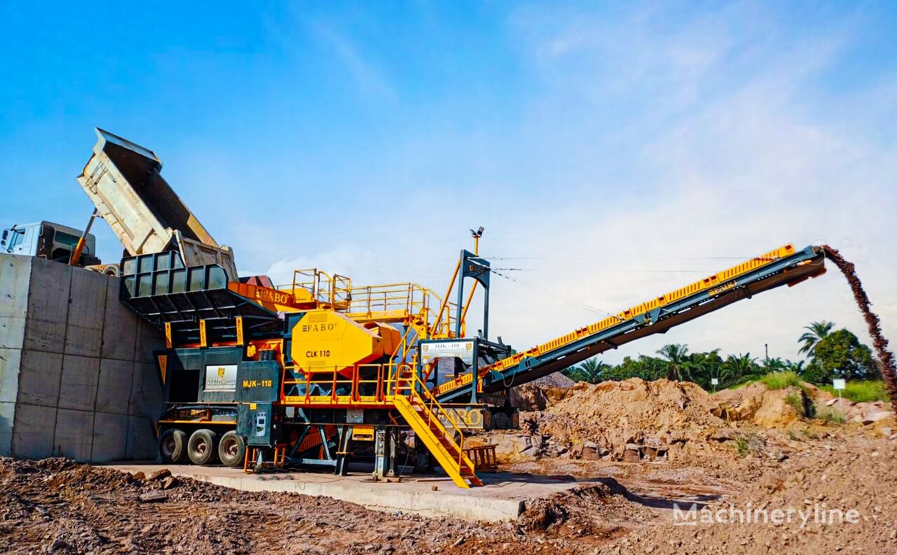 jauns FABO MJK-110 SERIES 180-320 TPH MOBILE JAW CRUSHER PLANT | STOCK drupināšanas iekārta