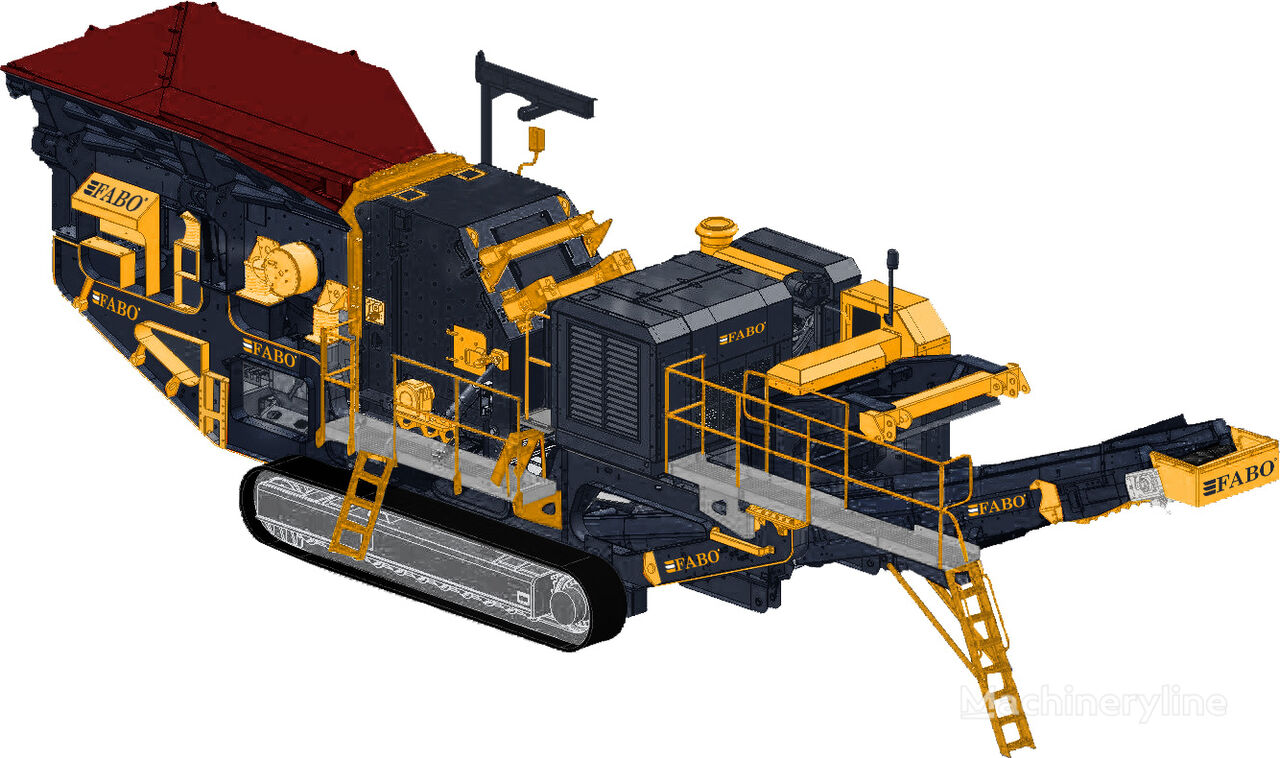 новая горизонтальная ударная дробилка Fabo FTI-110 Mobile Impact Crusher