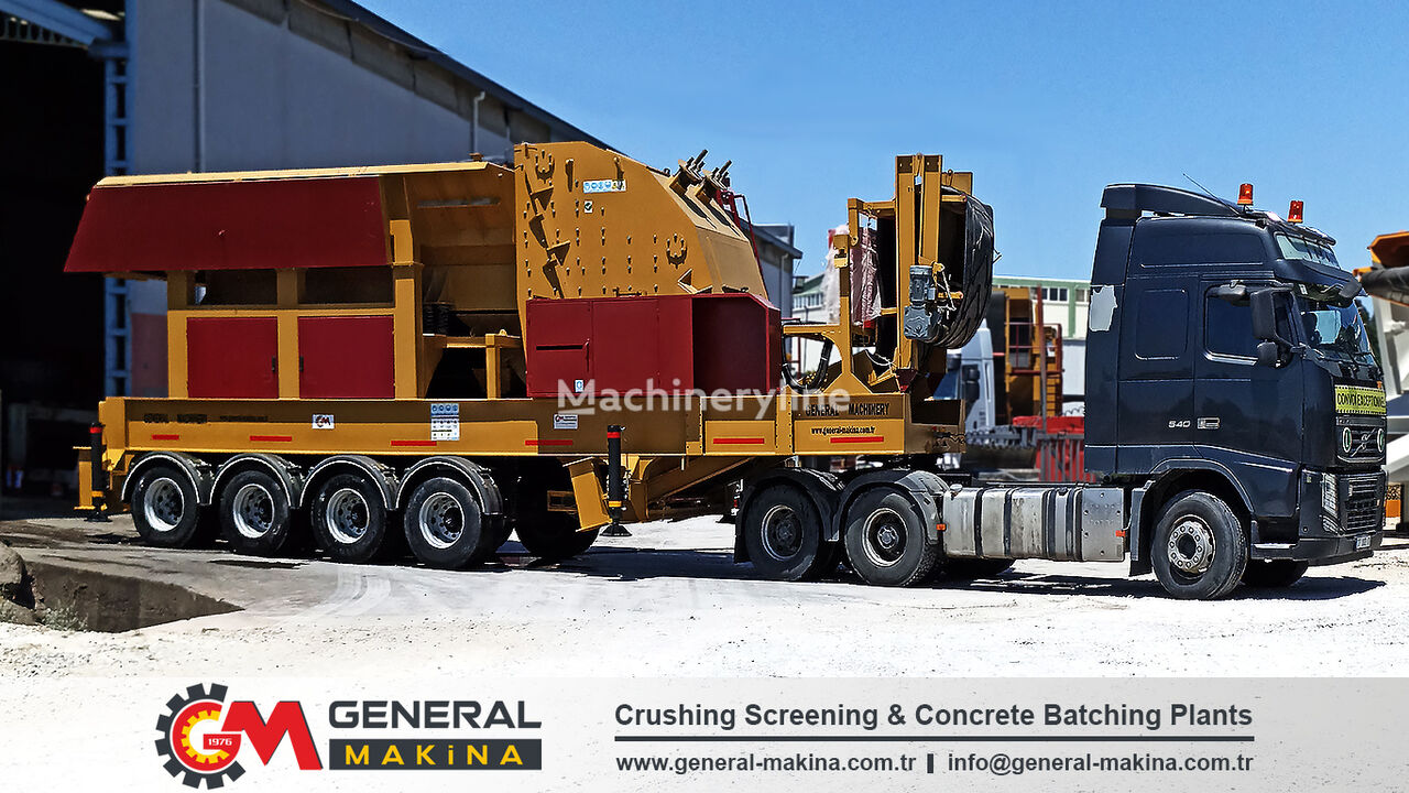 yeni General Makina Primary Impact Crusher 500 TPH yatay darbeli kırıcı