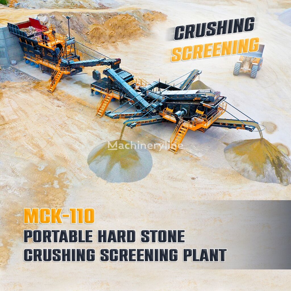 ny FABO MCK-110 MOBILE CRUSHING & SCREENING PLANT FOR HARDSTONE | STOCK kjeftknuser