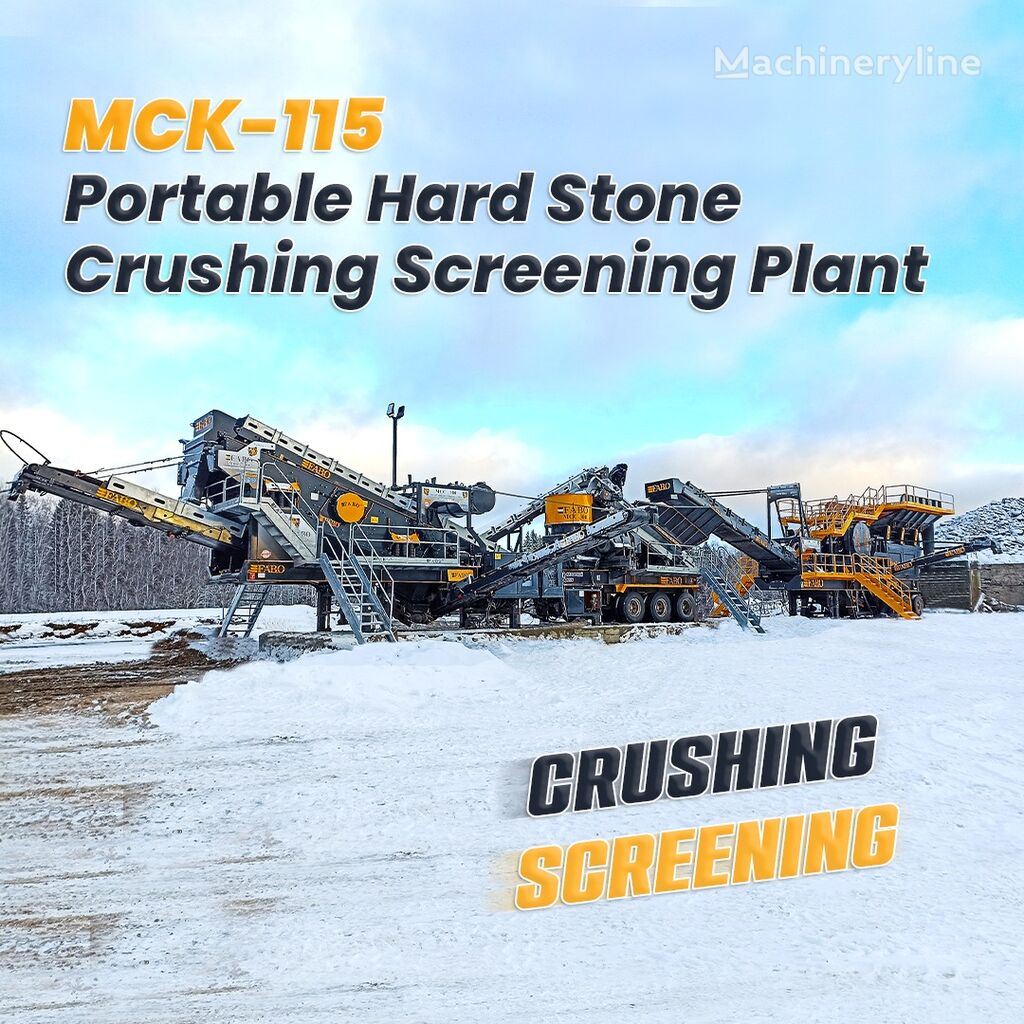 new FABO  MCK-115 HARDSTONE CRUSHING SCREENING PLANT 180-300 TPH jaw crusher