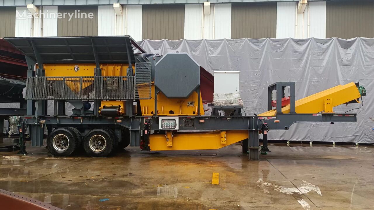 کارخانه سنگ شکن متحرک Kinglink Wheeled mobile jaw crusher 100TPH جدید