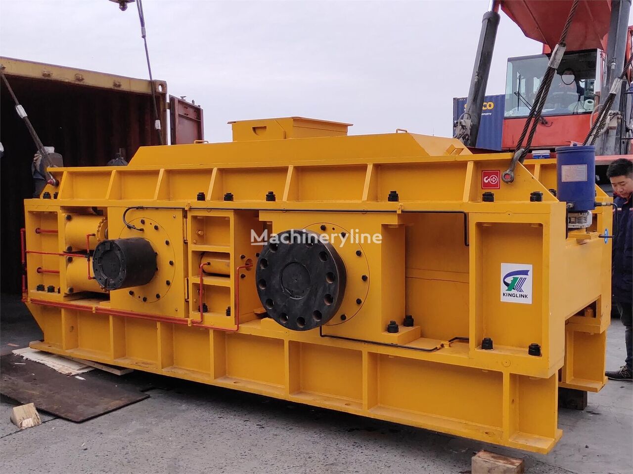 новая машина для производства песка Kinglink KL2PGS1500 hydraulic roller crusher for sand making