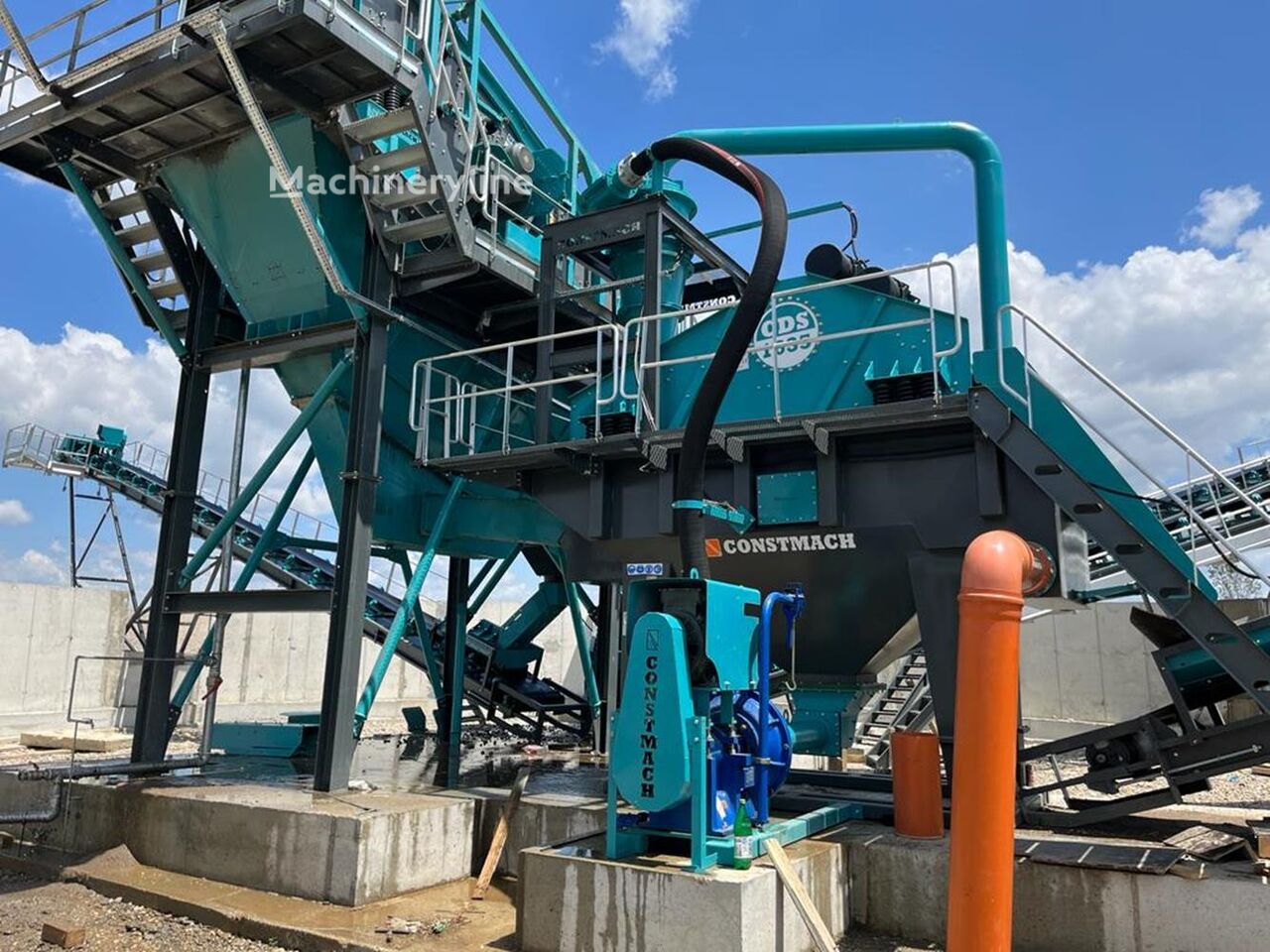 new Constmach 60-200 TPH Dewatering Screen & Hydrocyclone sand washer