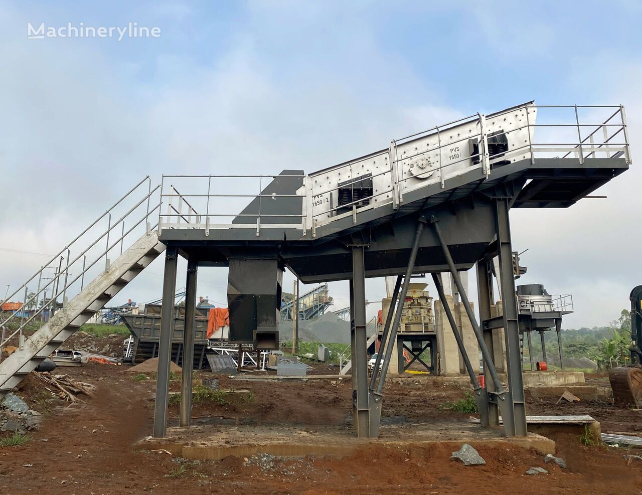 грохот вибрационный Polygonmach 2400x6000mm 4 decks inclined vibrating screen