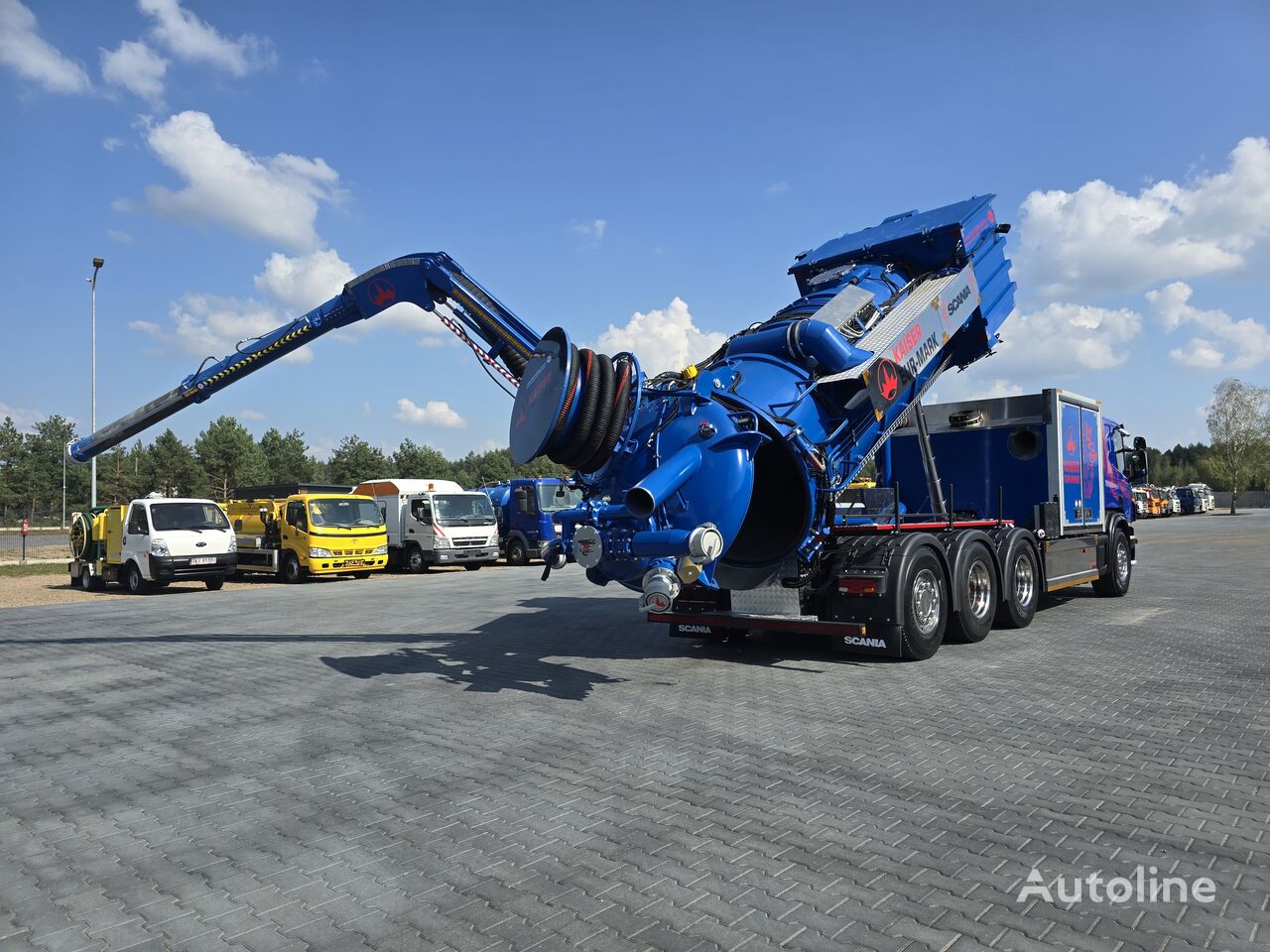 ماكينة تنظيف المجاري Scania KAISER EUR-MARK PL 8 Vacuum suction-blowing loader