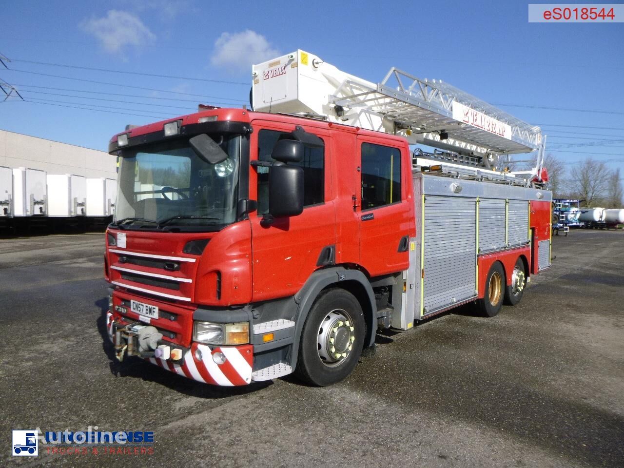 пожарная автолестница Scania P310 6x2 RHD fire truck + pump, ladder & manlift