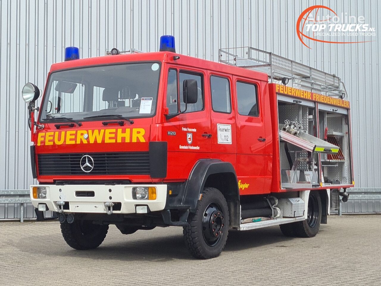 пожарная машина Mercedes-Benz 1120 AF 4x4 -Brandweer, Feuerwehr, Fire brigade - 1.200 ltr - Ex