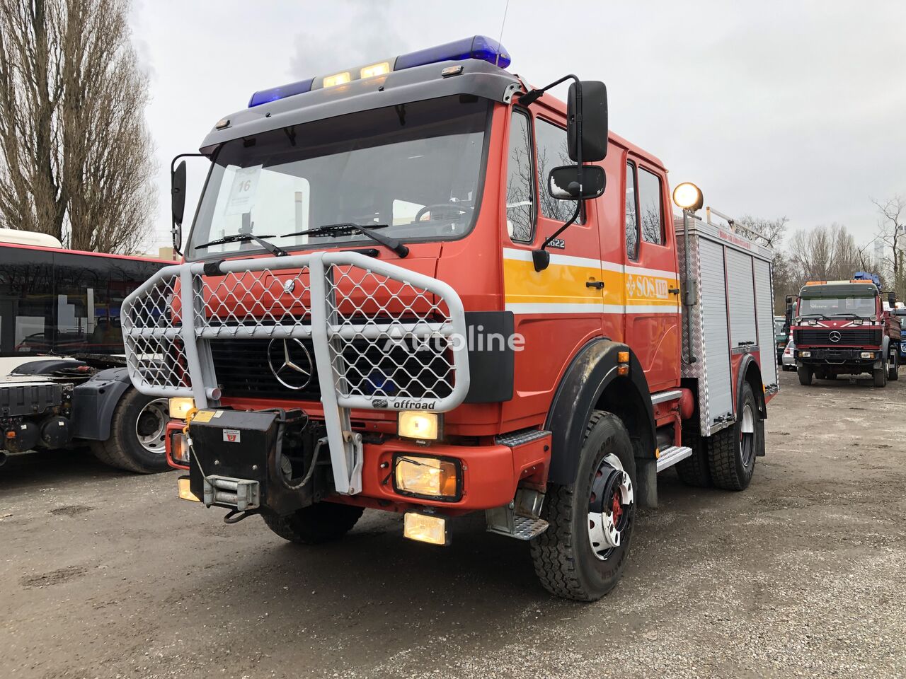 ماشین آتش نشانی Mercedes-Benz 1622 SK 4x4 4WD Feuerwehr/Seilwinde/3000 Liter (kein 17 18)