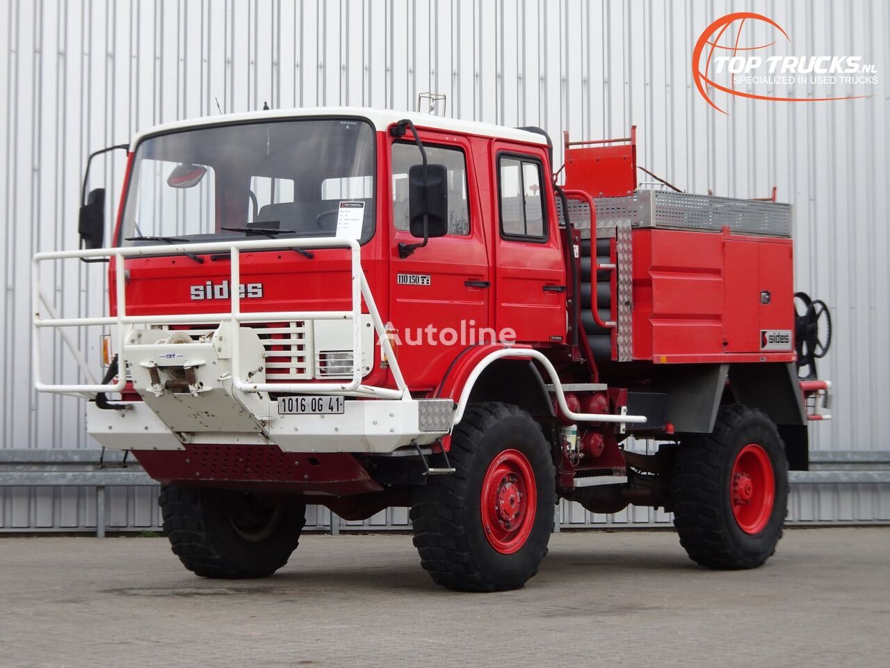 hasičský vůz Renault 110 150 4x4 - 3.000 ltr -Brandweer, Feuerwehr, Fire brigade -Exp