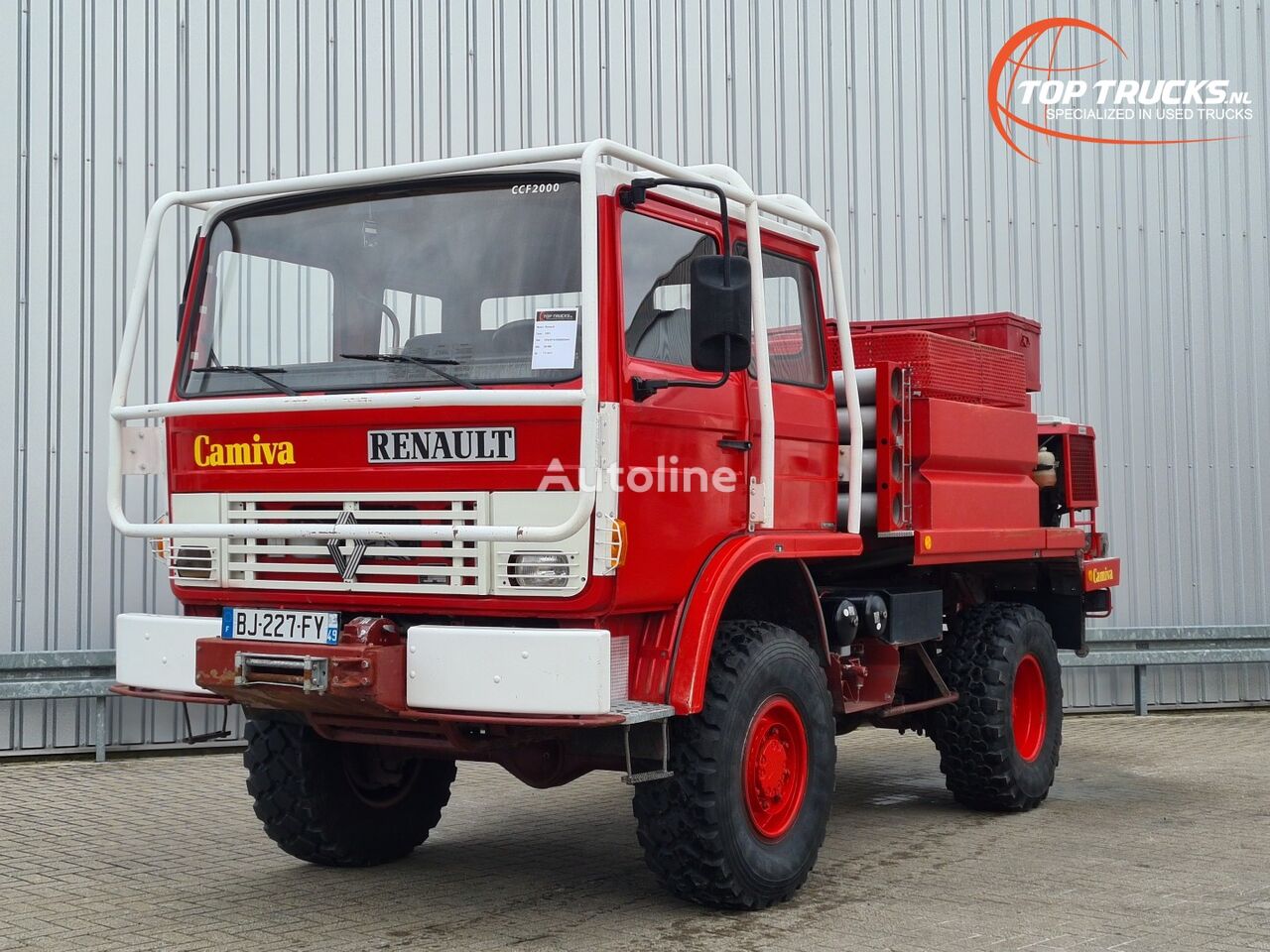 mașină de pompieri Renault 110 150 4x4 -Feuerwehr, Fire brigade - 1.500 ltr watertank - Exp