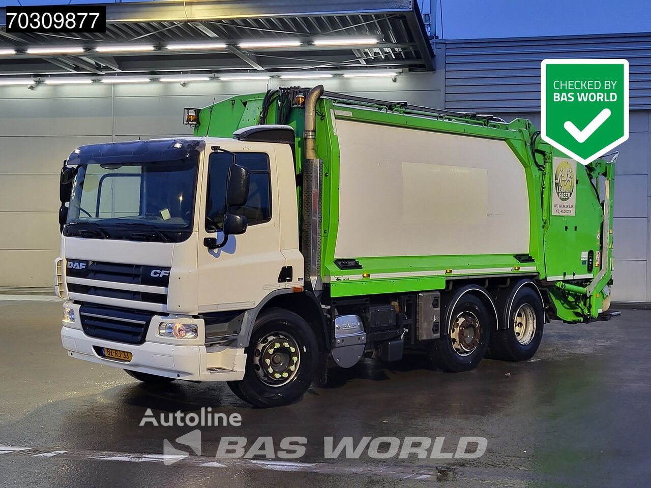 شاحنة جمع ونقل النفايات DAF CF75.250 6X2 NL-Truck Geesink GPM III V 20H25 Steering Axle Euro - Autoline