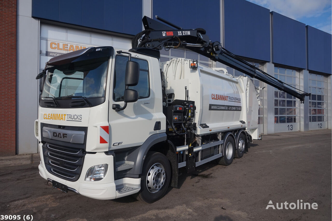 DAF FAN CF 340 Hiab 21 ton/meter laadkraan garbage truck