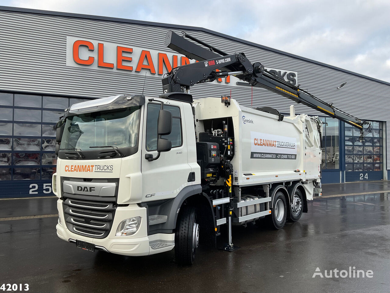 DAF FAN CF 340 Hiab 23 ton/meter laadkraan atkritumu vedējs