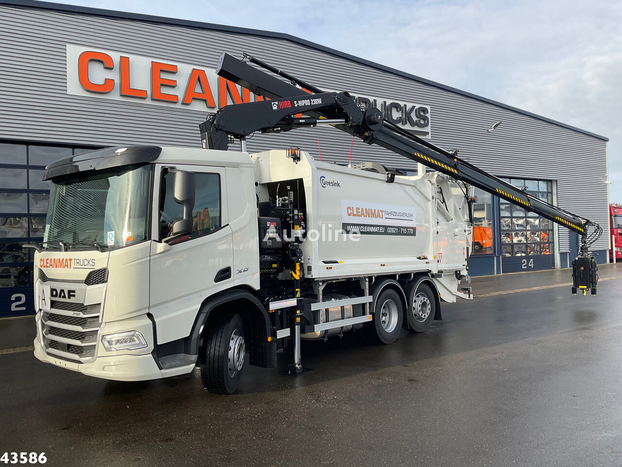 DAF FAN XD 340 Hiab 23 Tonmeter laadkraan çöp kamyonu