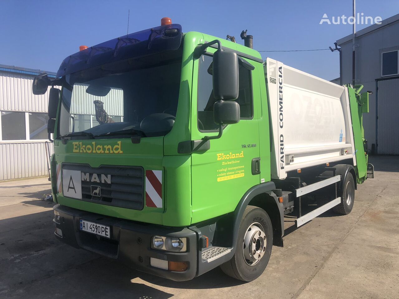 MAN TGL 12.180 Bunker FARID (Italia) 8m3 Vidminnyi stan! garbage truck