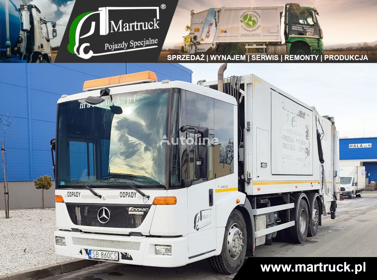 Mercedes-Benz Econic 6x2 śmieciarka dwukomorowa | Sprzedaż - Gwarancja - Serwi camión de basura