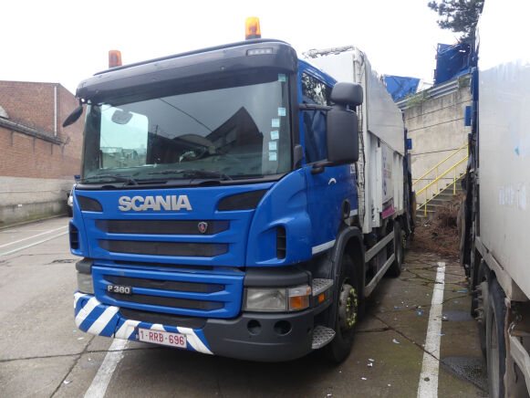 camion poubelle Scania Pusher IIK CB Dual IIK