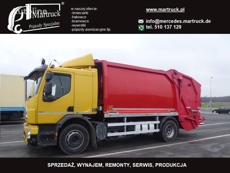 camião de lixo Volvo FE 4x2, śmieciarka 1 komorowa, diesel/CNG, sprzedaż, wynajem, gw