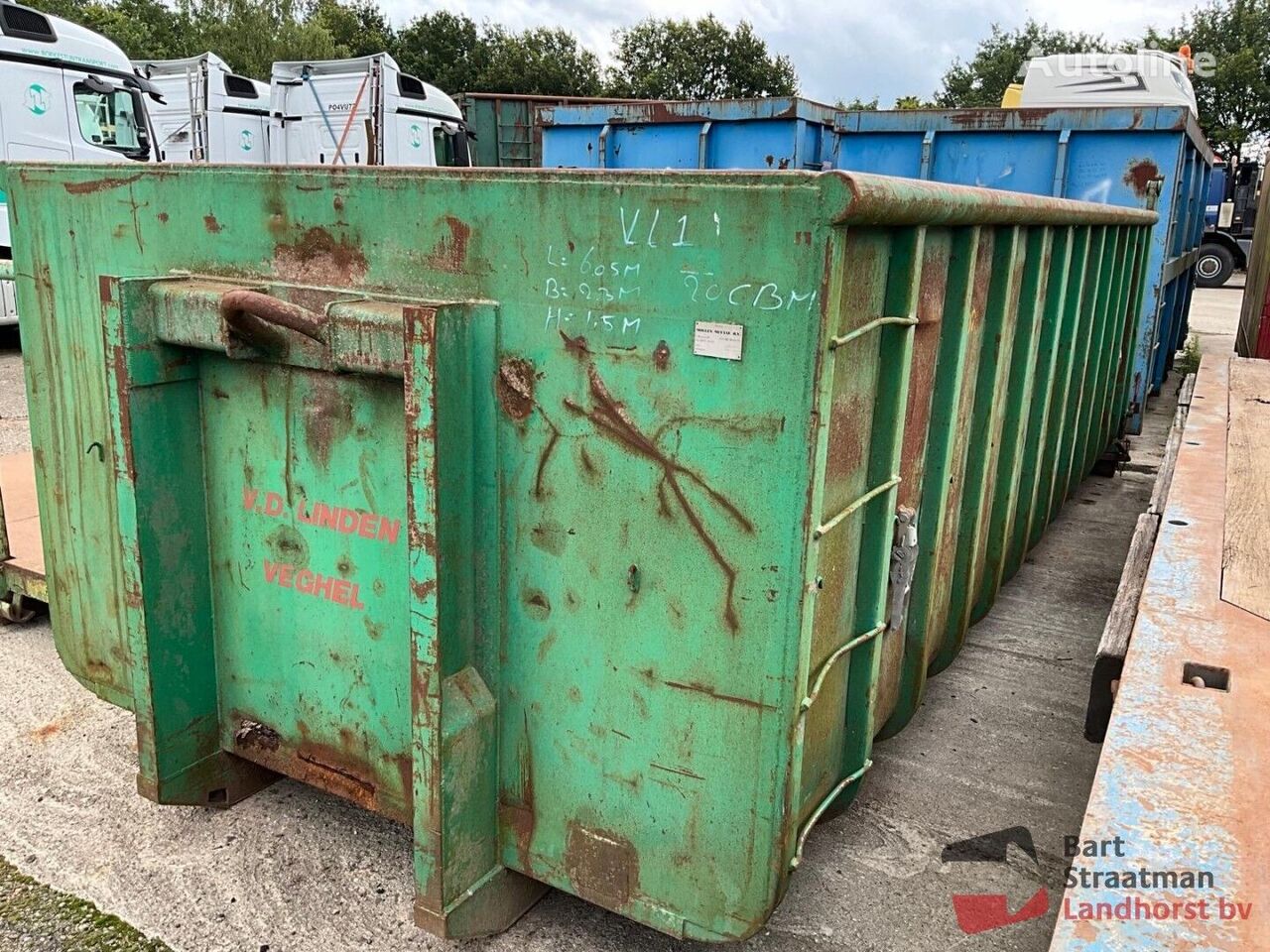 contentor de gancho Container haakarm  20m3 met kiepklep