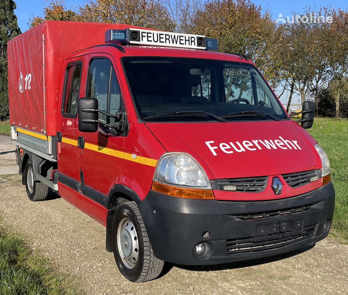 centru mobil de comandă Renault Master 2.5 Feuerwehr Logistikfahrzeug Gerätewagen DoKA