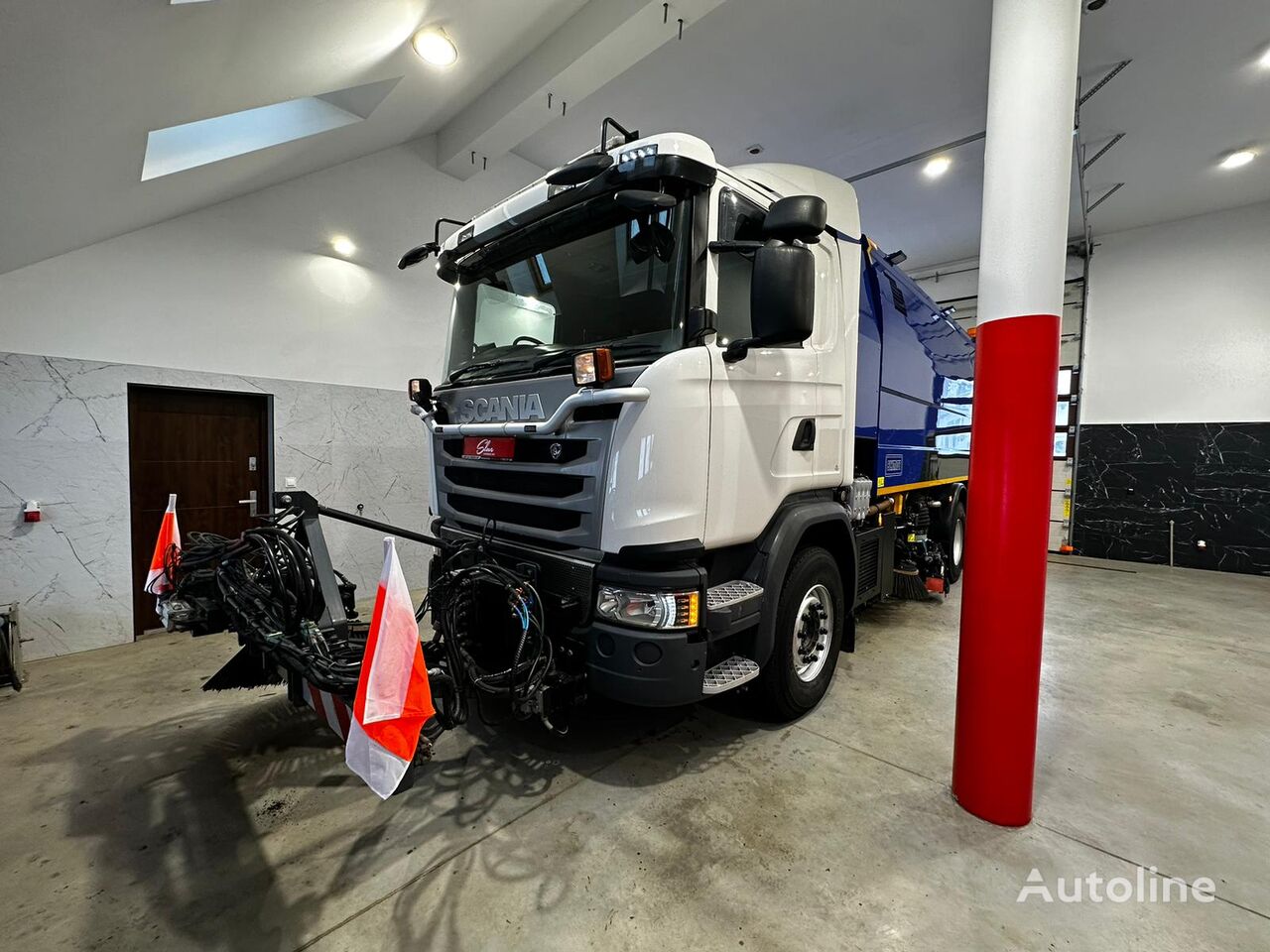 уборочная машина Scania G460 Kehrmaschine Schmidt SK1200 Dual Karcher Euro 6 3 Osie