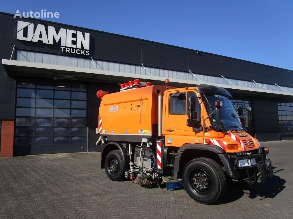 Unimog U 500 U 500 met Schmidt SK 501 opbouw uzkopšanas mašīna