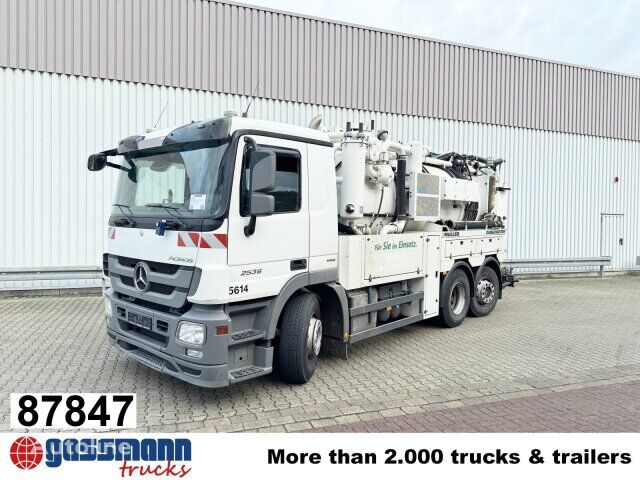 شاحنة تنظيف شبكات مياه الأمطار Mercedes-Benz Actros 2536 L 6x2, Müller Saug- und Spülwagen